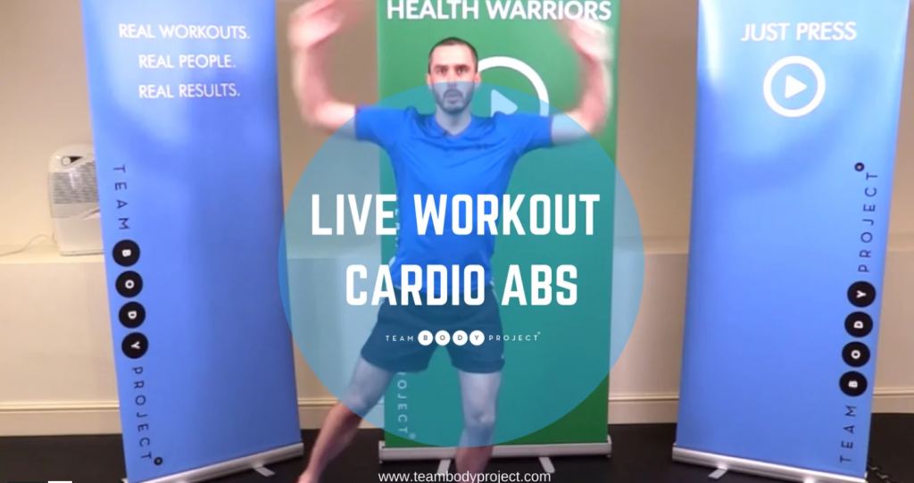 Live workout cardio abs Team Body Project